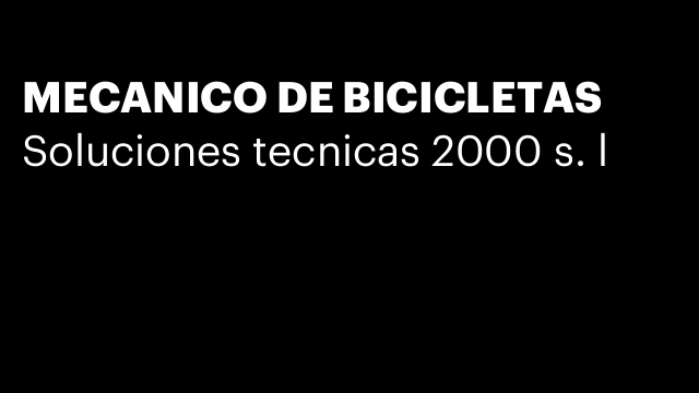 MECANICO DE BICICLETAS