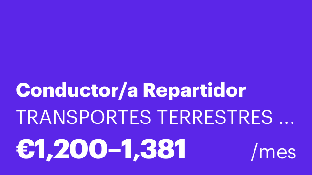 Conductor/a Repartidor