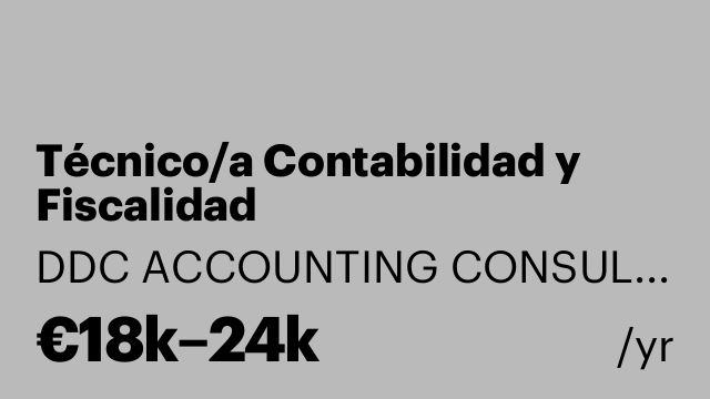 Técnico/a Contabilidad y Fiscalidad