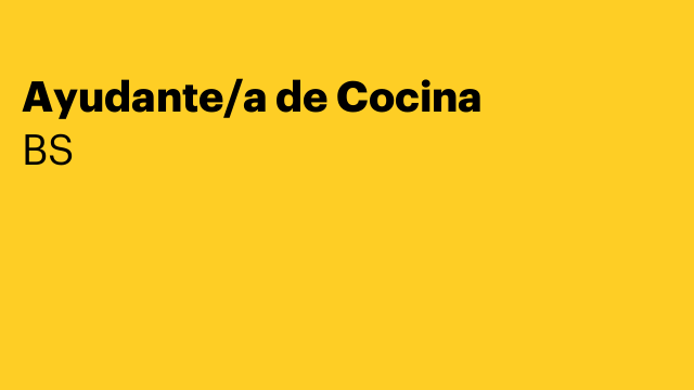 Ayudante/a de Cocina