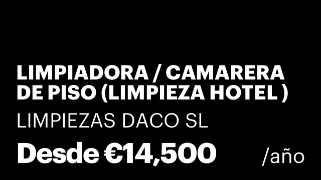 LIMPIADORA / CAMARERA DE PISO (LIMPIEZA HOTEL )