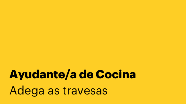 Ayudante/a de Cocina