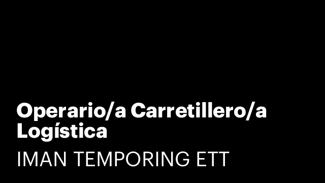 Operario/a Carretillero/a Logística
