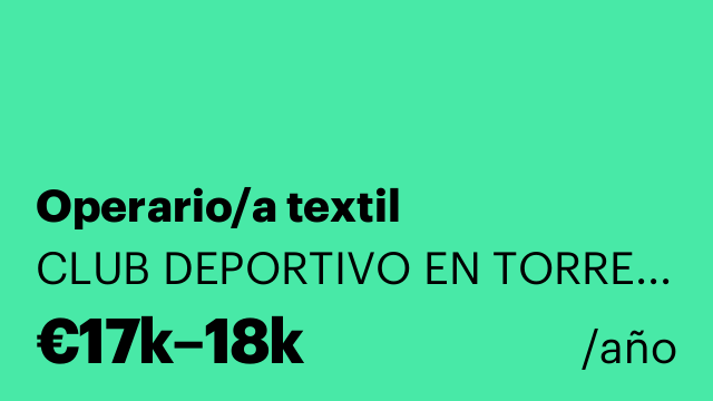Operario/a textil