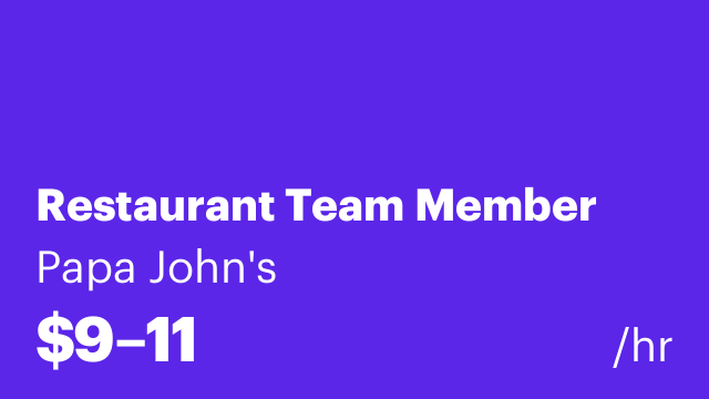 Restaurant Team Member