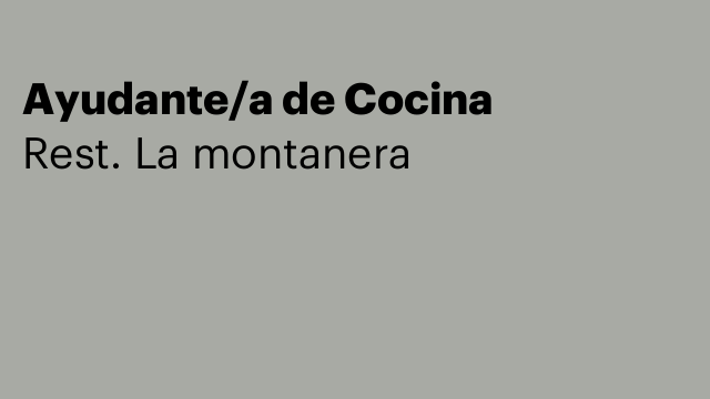 Ayudante/a de Cocina