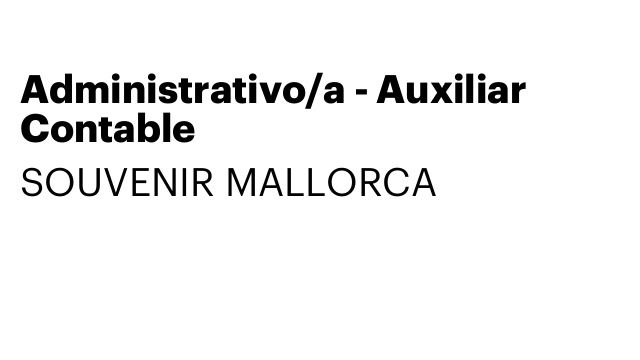 Administrativo/a - Auxiliar Contable