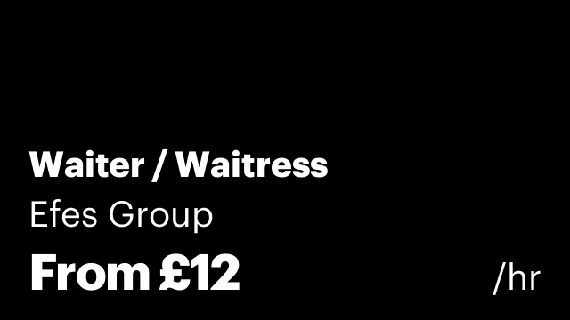 Waiter / Waitress