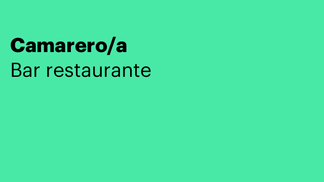 Camarero/a
