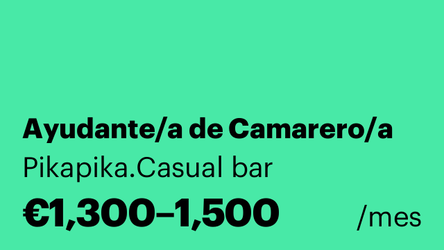 Ayudante/a de Camarero/a
