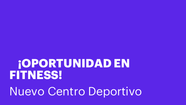 🚨 ¡OPORTUNIDAD EN FITNESS! 🚨
