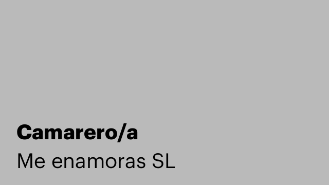 Camarero/a