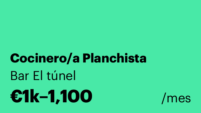 Cocinero/a Planchista