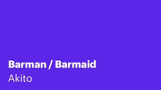 Barman / Barmaid
