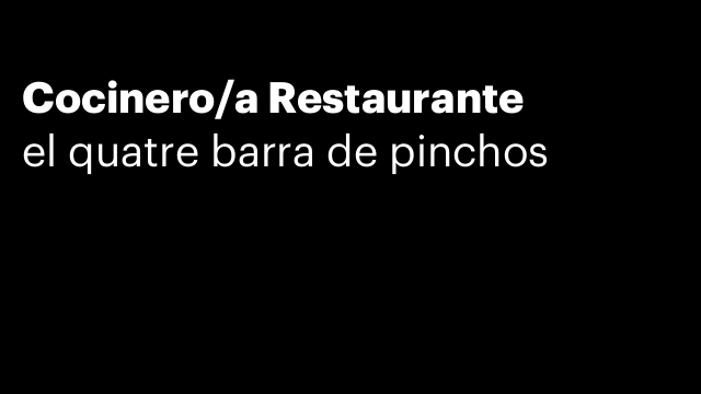 Cocinero/a Restaurante