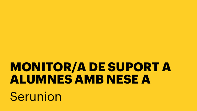 MONITOR/A DE SUPORT A ALUMNES AMB NESE A GIRONA [SMDSC]