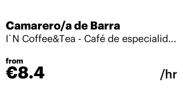 Camarero/a de Barra