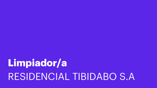 Limpiador/a