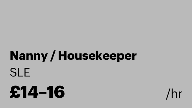 Nanny / Housekeeper