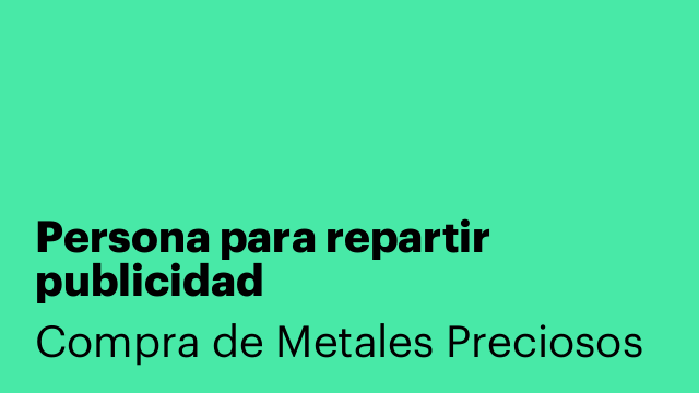 Persona para repartir publicidad