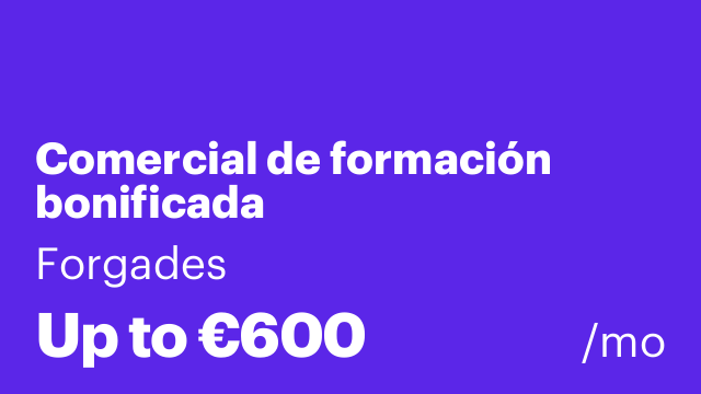 Comercial de formación bonificada