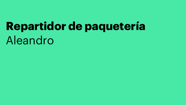 Repartidor de paquetería