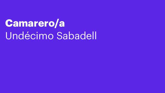 Camarero/a