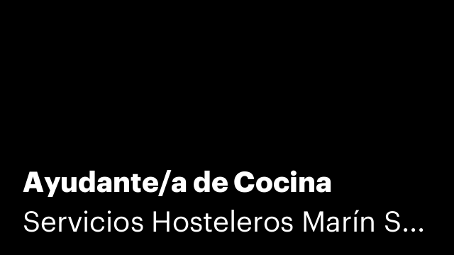Ayudante/a de Cocina