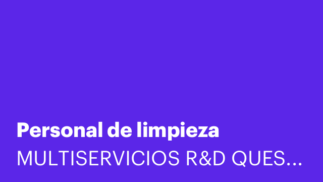 Personal de limpieza