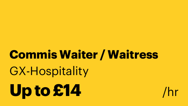 Commis Waiter / Waitress