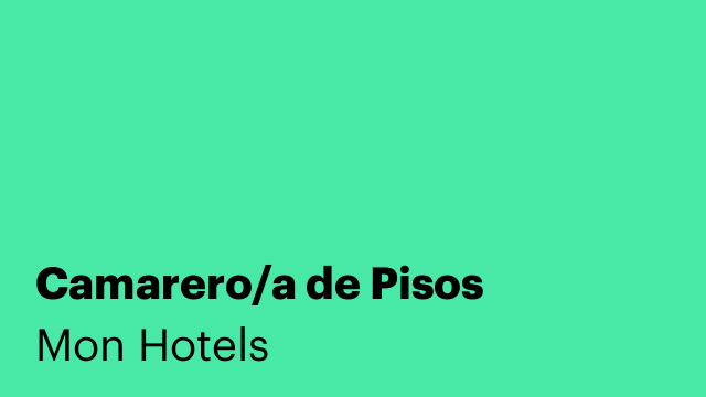 Camarero/a de Pisos