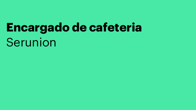 Encargado de cafeteria