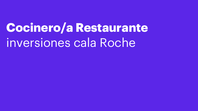 Cocinero/a Restaurante