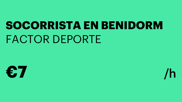 SOCORRISTA EN BENIDORM