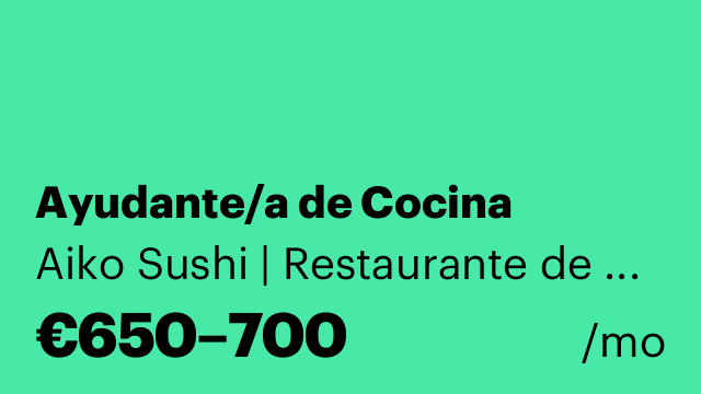 Ayudante/a de Cocina