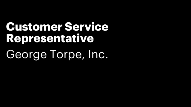 Customer Service Representative