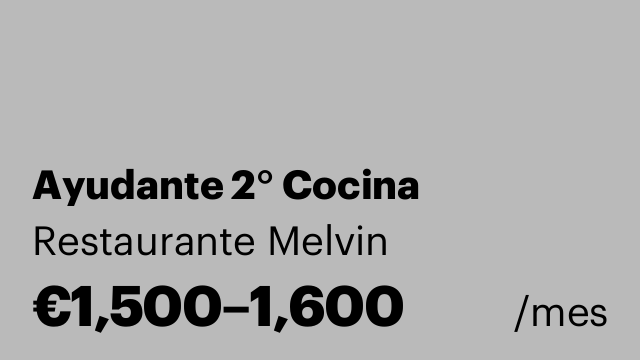 Ayudante 2° Cocina