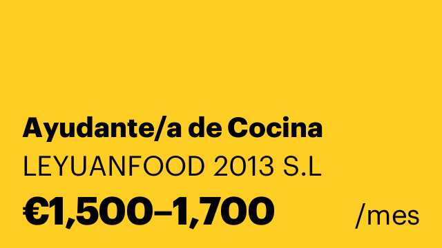 Ayudante/a de Cocina