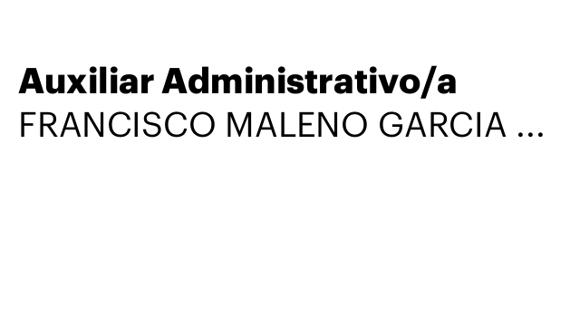 Auxiliar Administrativo/a