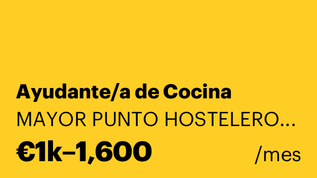 Ayudante/a de Cocina