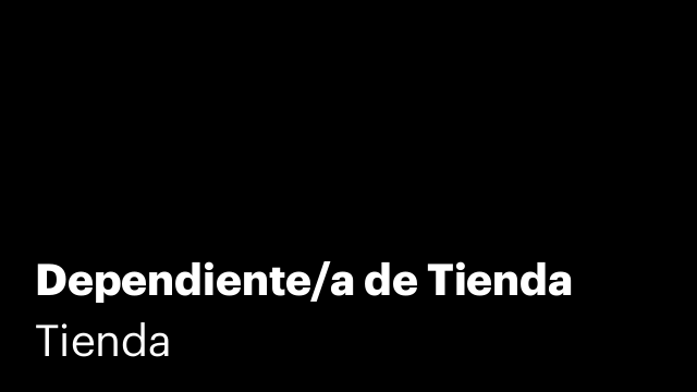 Dependiente/a de Tienda