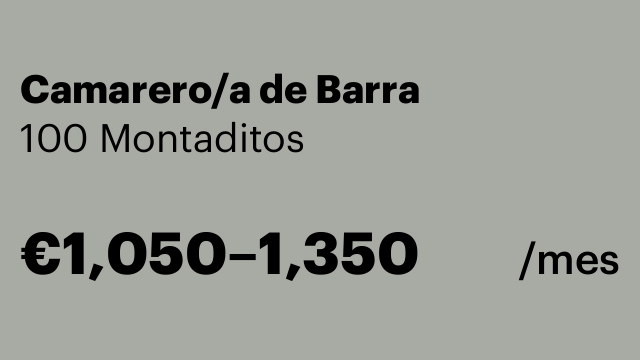 Camarero/a de Barra