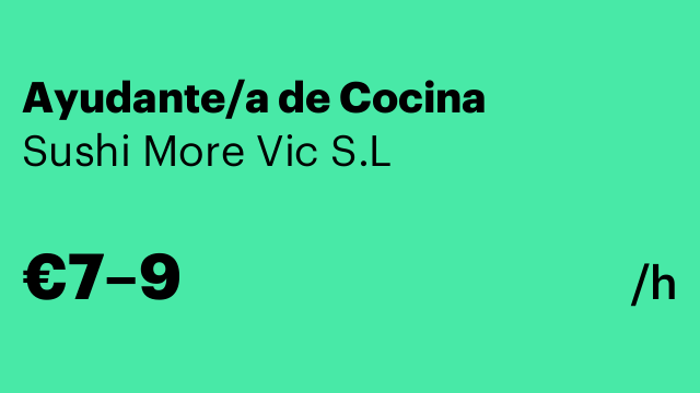 Ayudante/a de Cocina