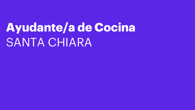 Ayudante/a de Cocina