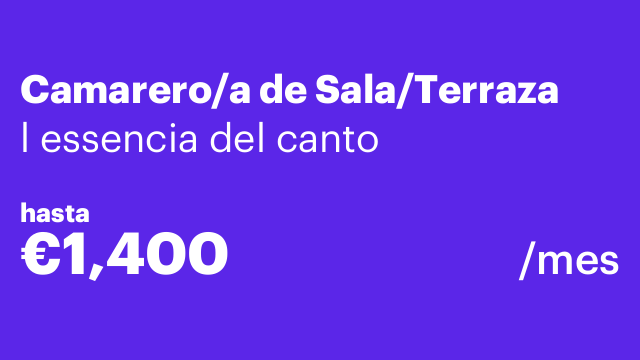 Camarero/a de Sala/Terraza