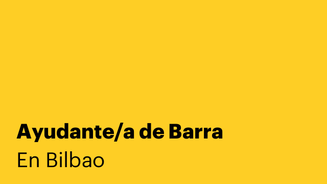 Ayudante/a de Barra