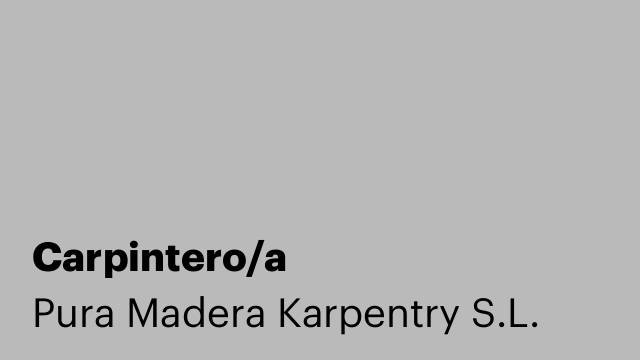 Carpintero/a