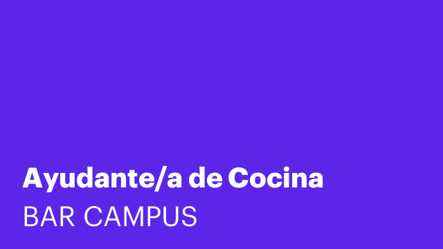 Ayudante/a de Cocina