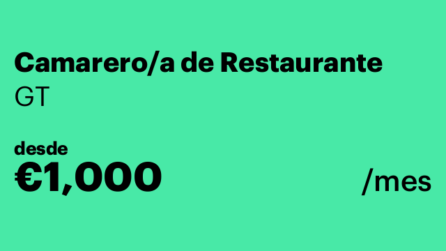 Camarero/a de Restaurante