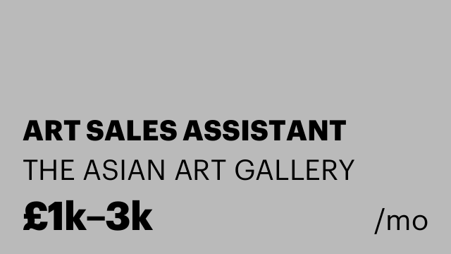 ART SALES ASSISTANT